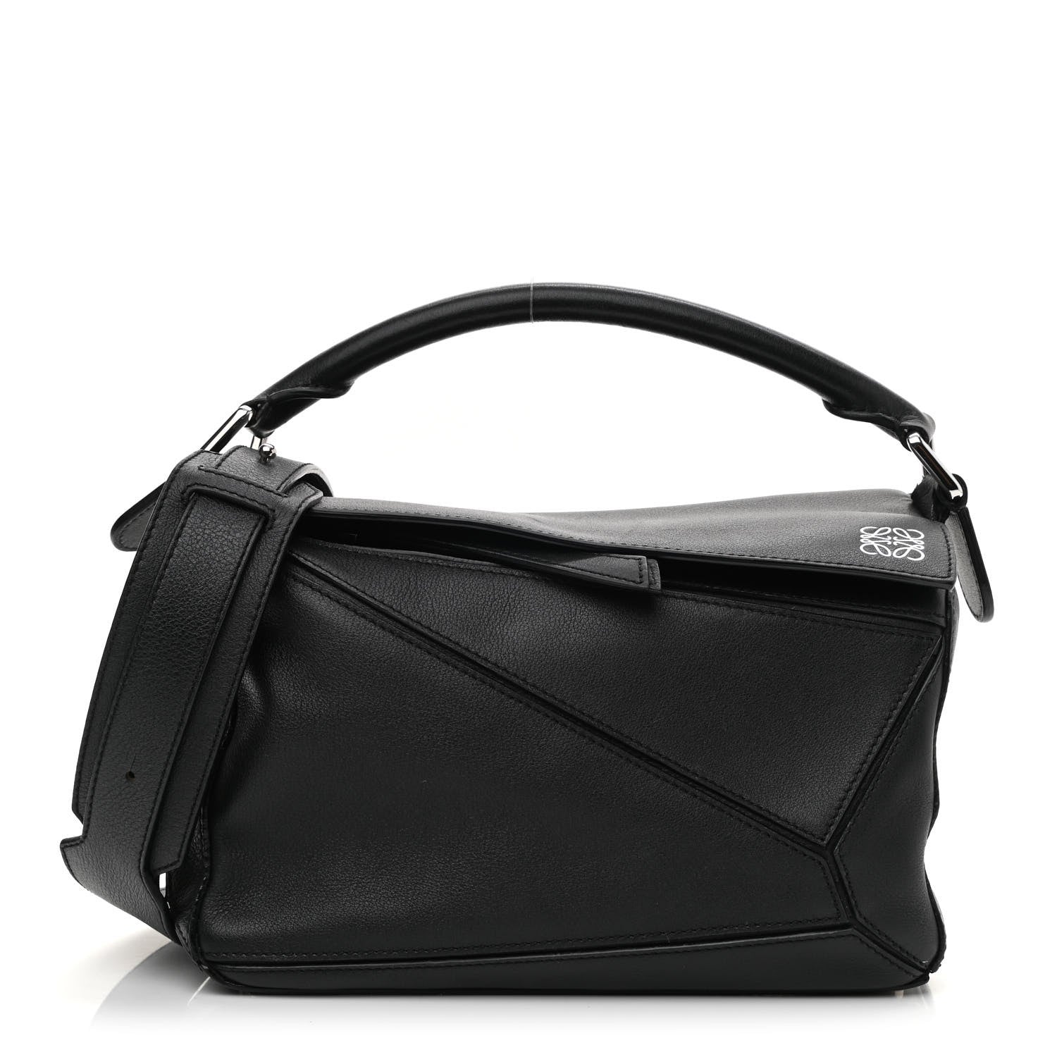 Loewe Calfskin Small Puzzle Bag Black 1 of 9