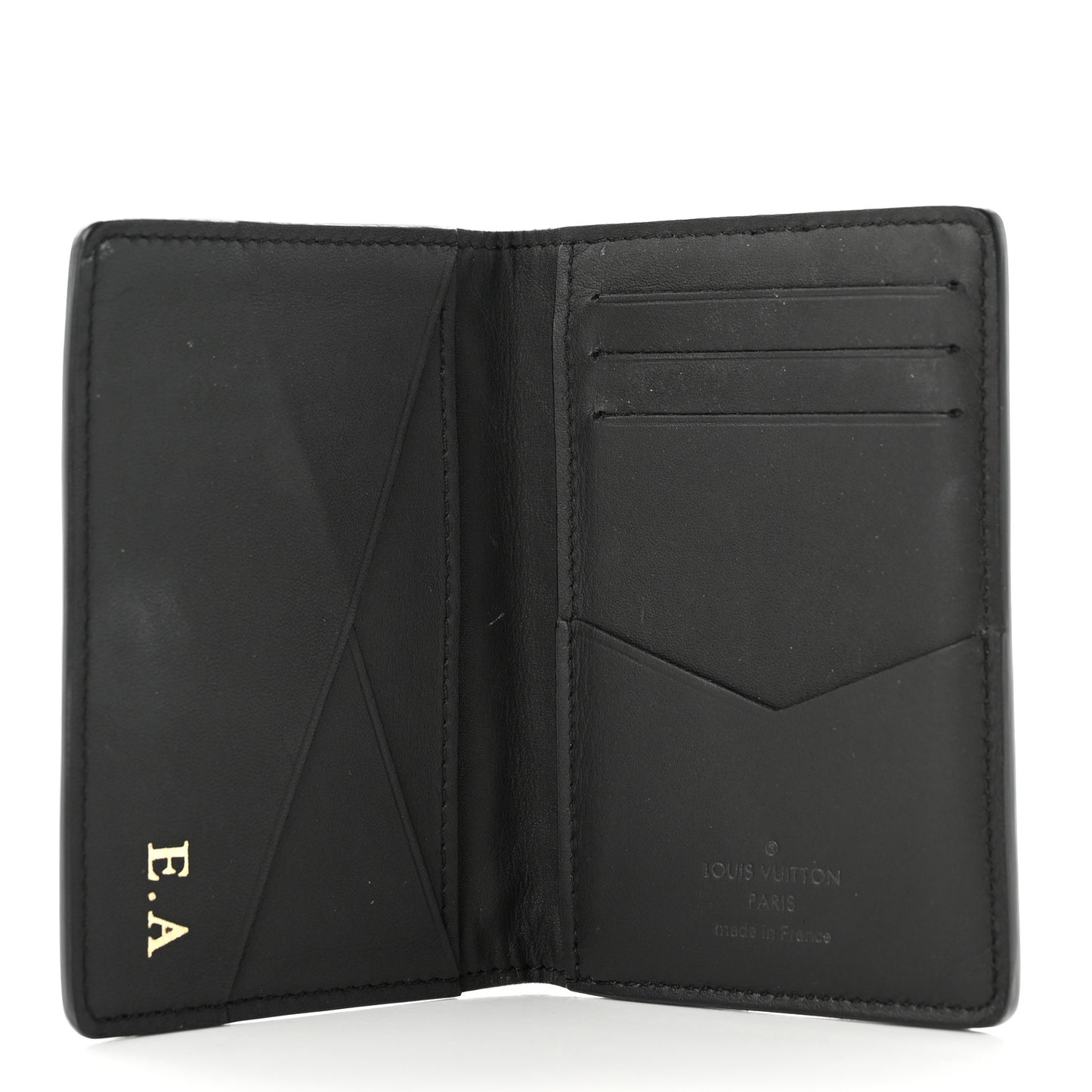 Calfskin Monogram Shadow Pocket Organizer Black