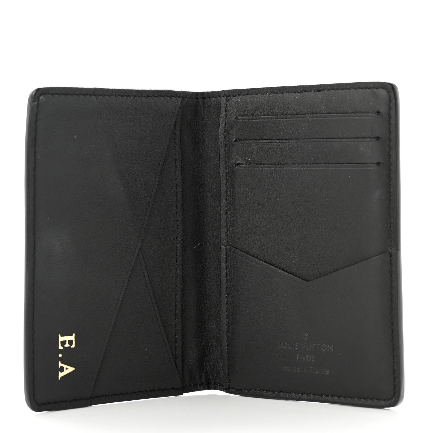 Louis Vuitton Calfskin Monogram Shadow Pocket Organizer Black 5 of 8