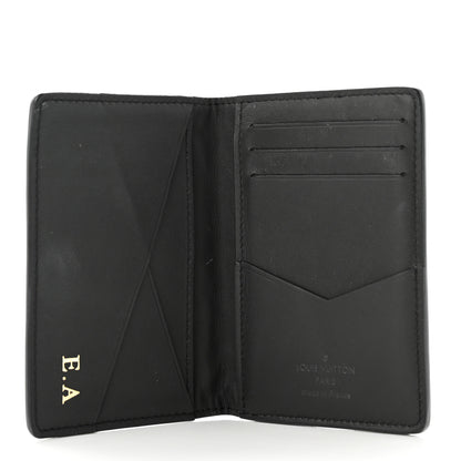 Louis Vuitton Calfskin Monogram Shadow Pocket Organizer Black 5 of 8