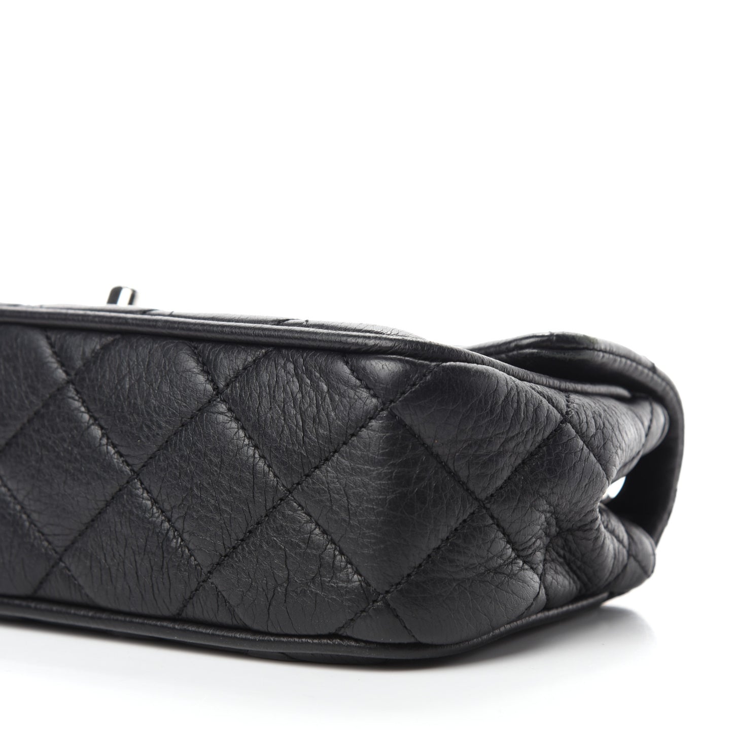 Deerskin Quilted East West Flap Black