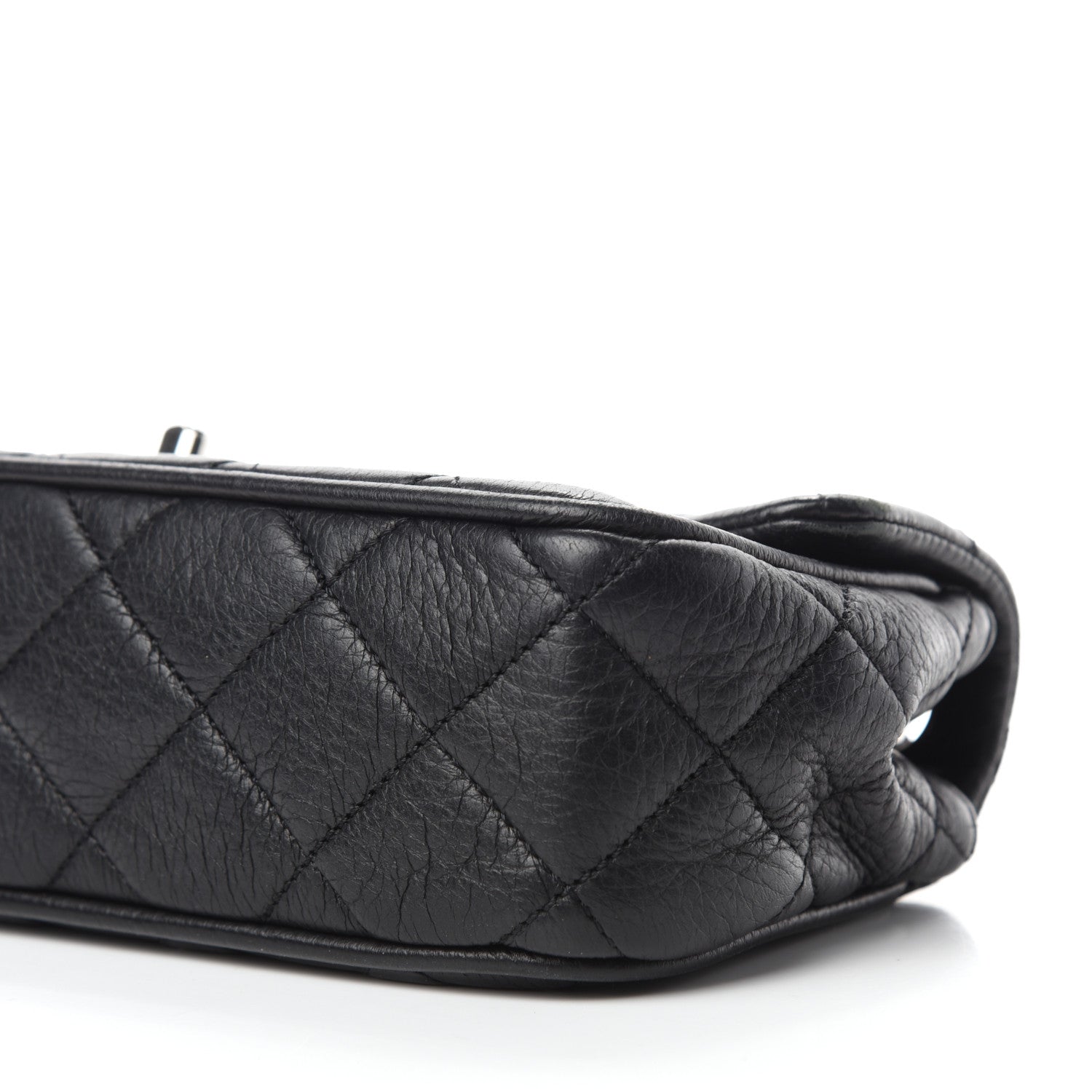 Chanel Deerskin Quilted East West Flap Black 7 of 10