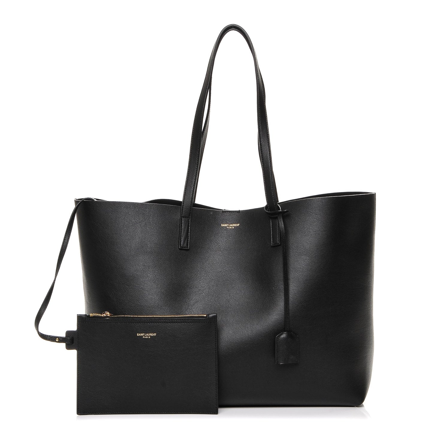 Calfskin Large Shopping Tote Black