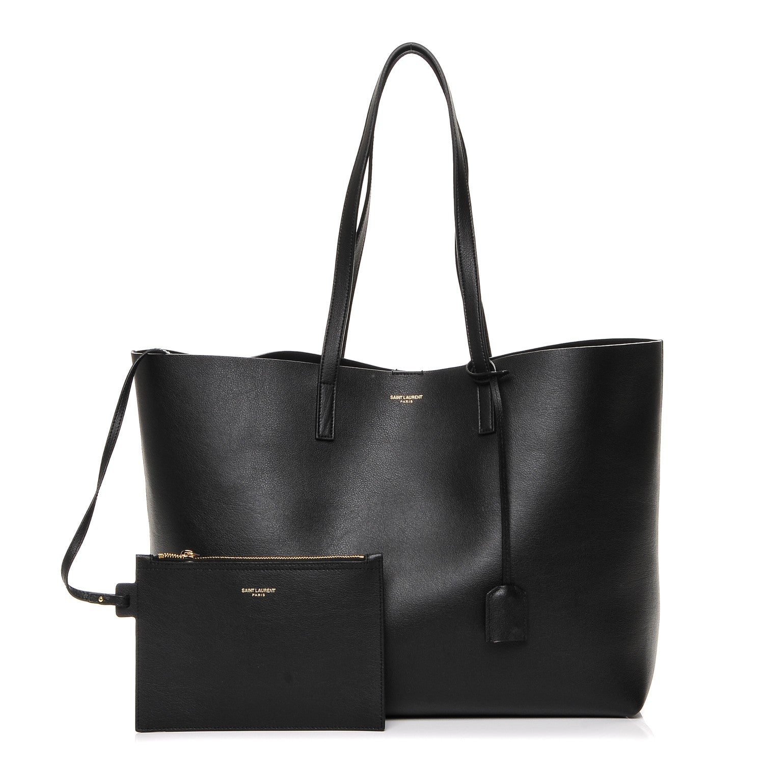 Saint Laurent Calfskin Large Shopping Tote Black 1 of 7