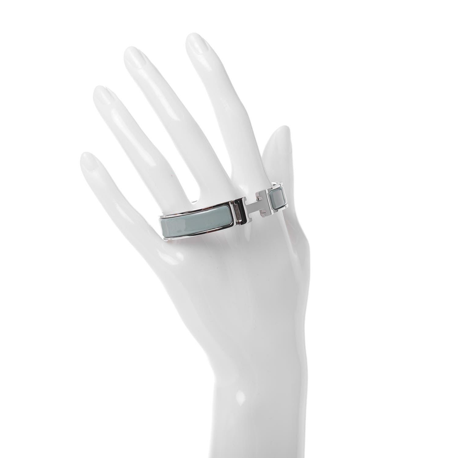 Hermes Enamel Narrow Clic Clac H Bracelet PM Lagon 2 of 5