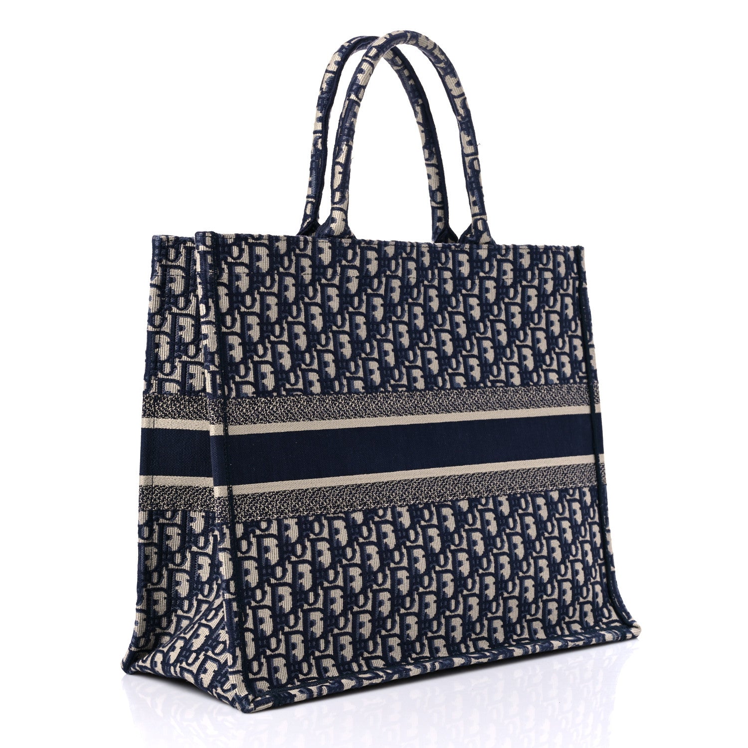 Christian Dior Oblique Large Book Tote Blue Multicolor 3 of 13