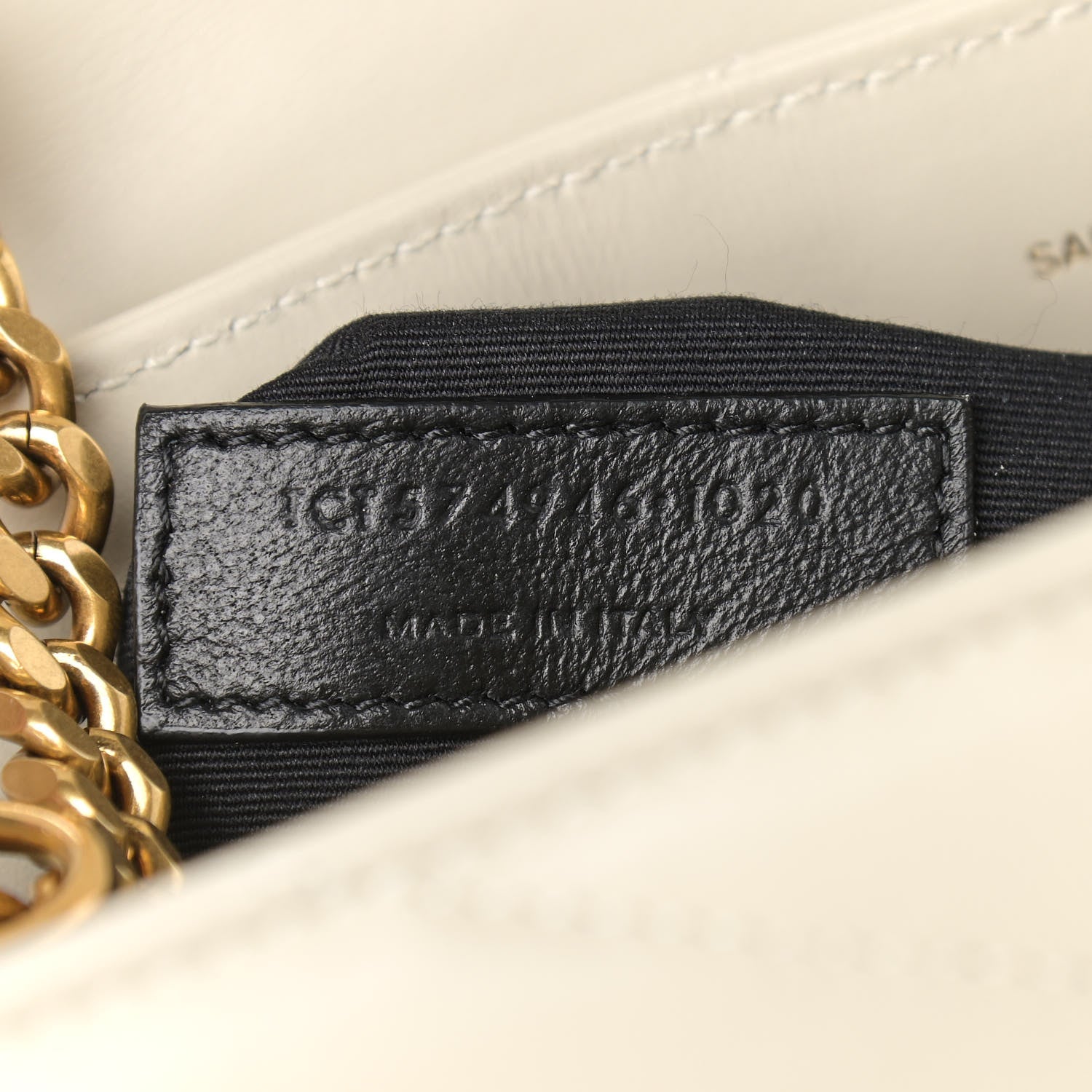 Saint Laurent Calfskin Y Quilted Monogram Medium Loulou Chain Satchel Crema Soft 7 of 12