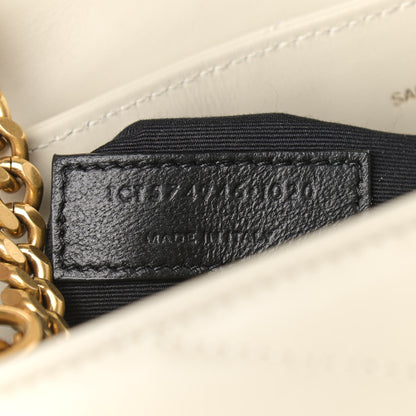 Saint Laurent Calfskin Y Quilted Monogram Medium Loulou Chain Satchel Crema Soft 7 of 12