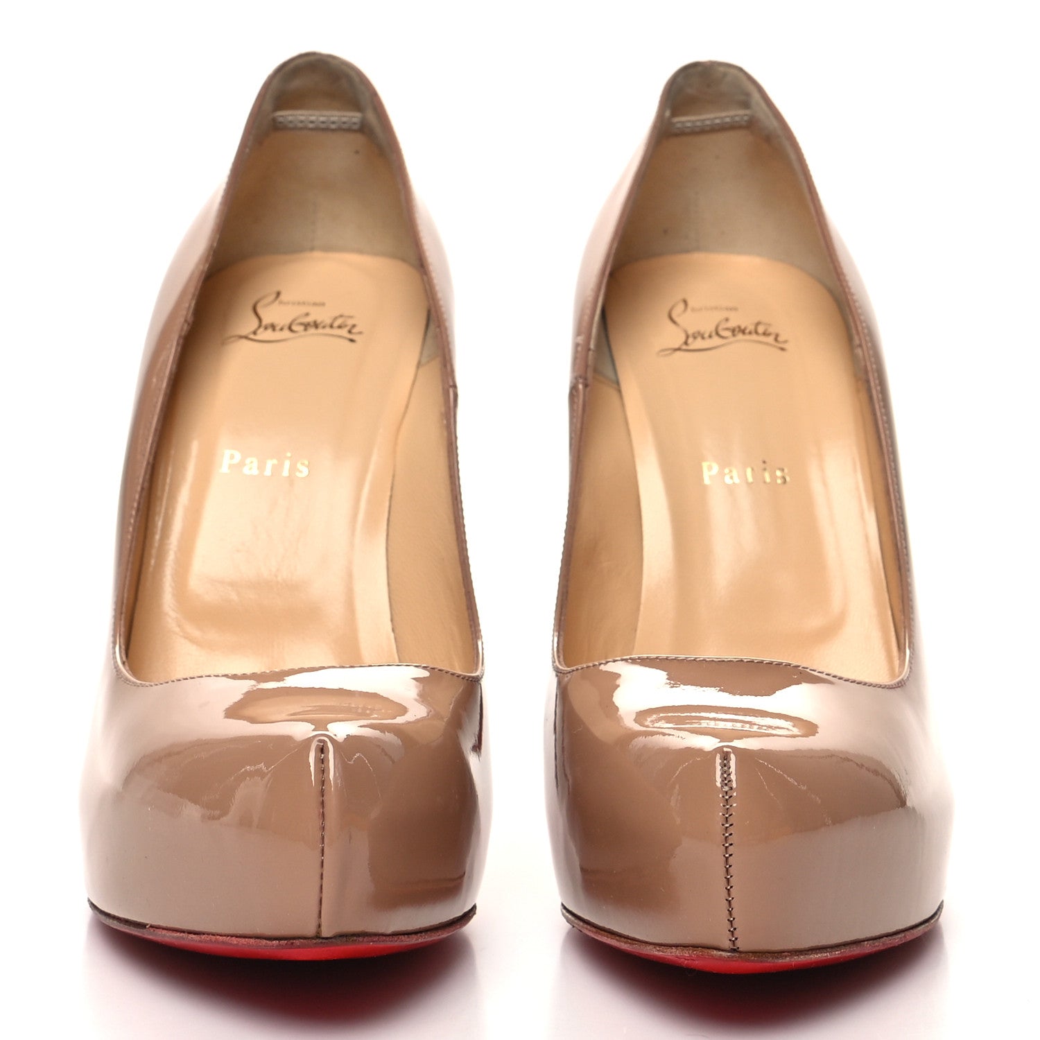 Christian Louboutin Patent Rolando 120 Pumps 41 Nude 2 of 9