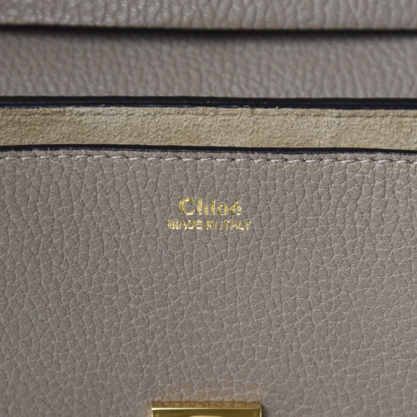 Grained Lambskin Drew Shoulder Bag Motty Grey