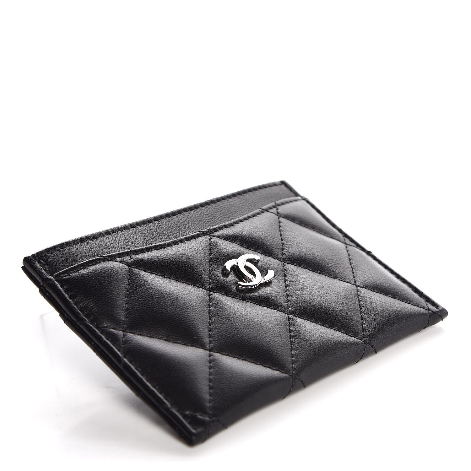 Chanel Lambskin Quilted Card Holder Black 4 of 9