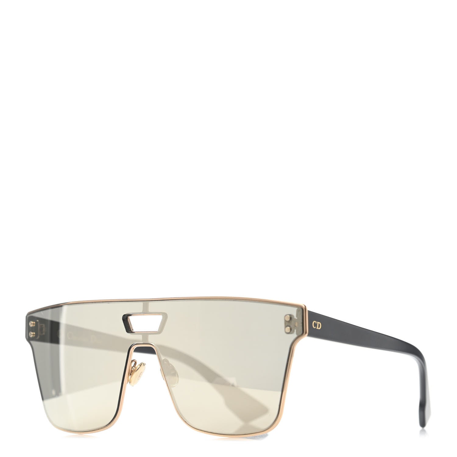 Christian Dior Diorizon1 Mirrored Sunglasses Gold Black 1 of 4