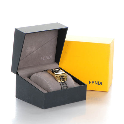 Fendi Stainless Steel Calfskin Diamond 29mm Chameleon Graffiti Quartz Watch Black 10 of 10