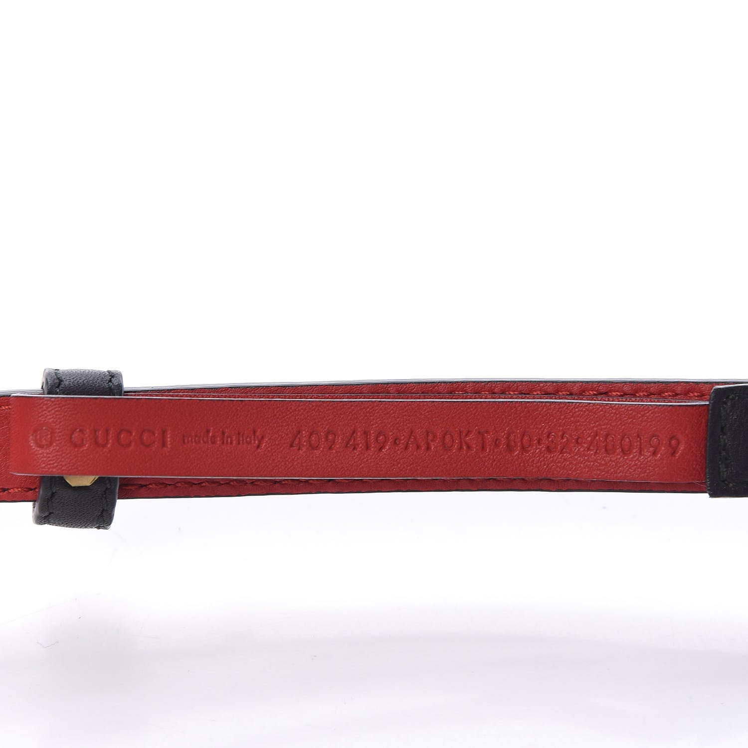 Gucci Calfskin Skinny Studded Feline Belt 80 32 Black 4 of 6