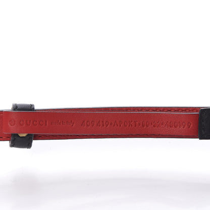 Gucci Calfskin Skinny Studded Feline Belt 80 32 Black 4 of 6