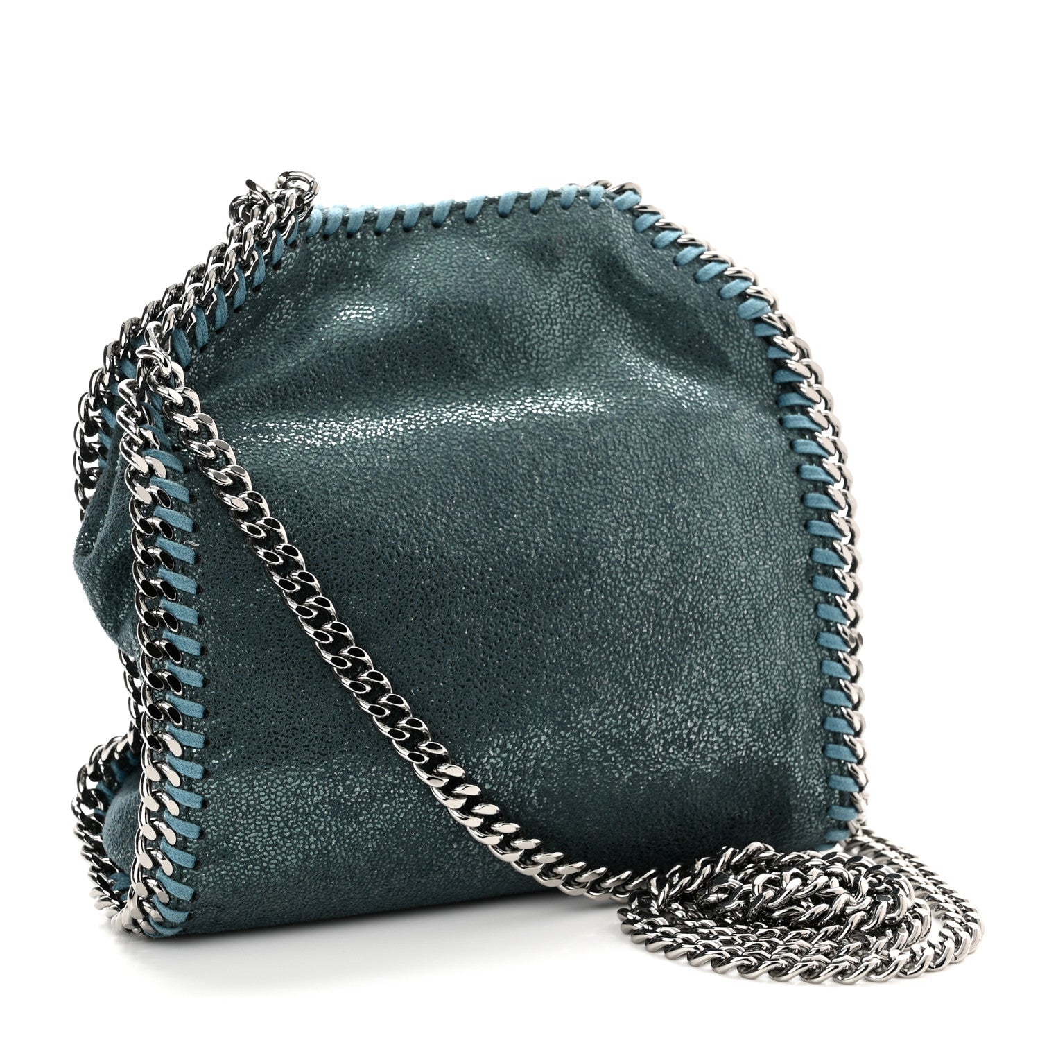 Stella McCartney Shaggy Deer Tiny Falabella Tote Petroleum 3 of 10