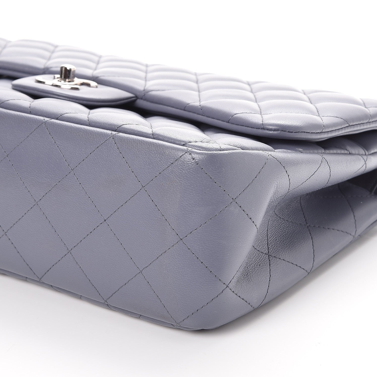 Chanel Lambskin Quilted Jumbo Double Flap Light Purple 12 of 15