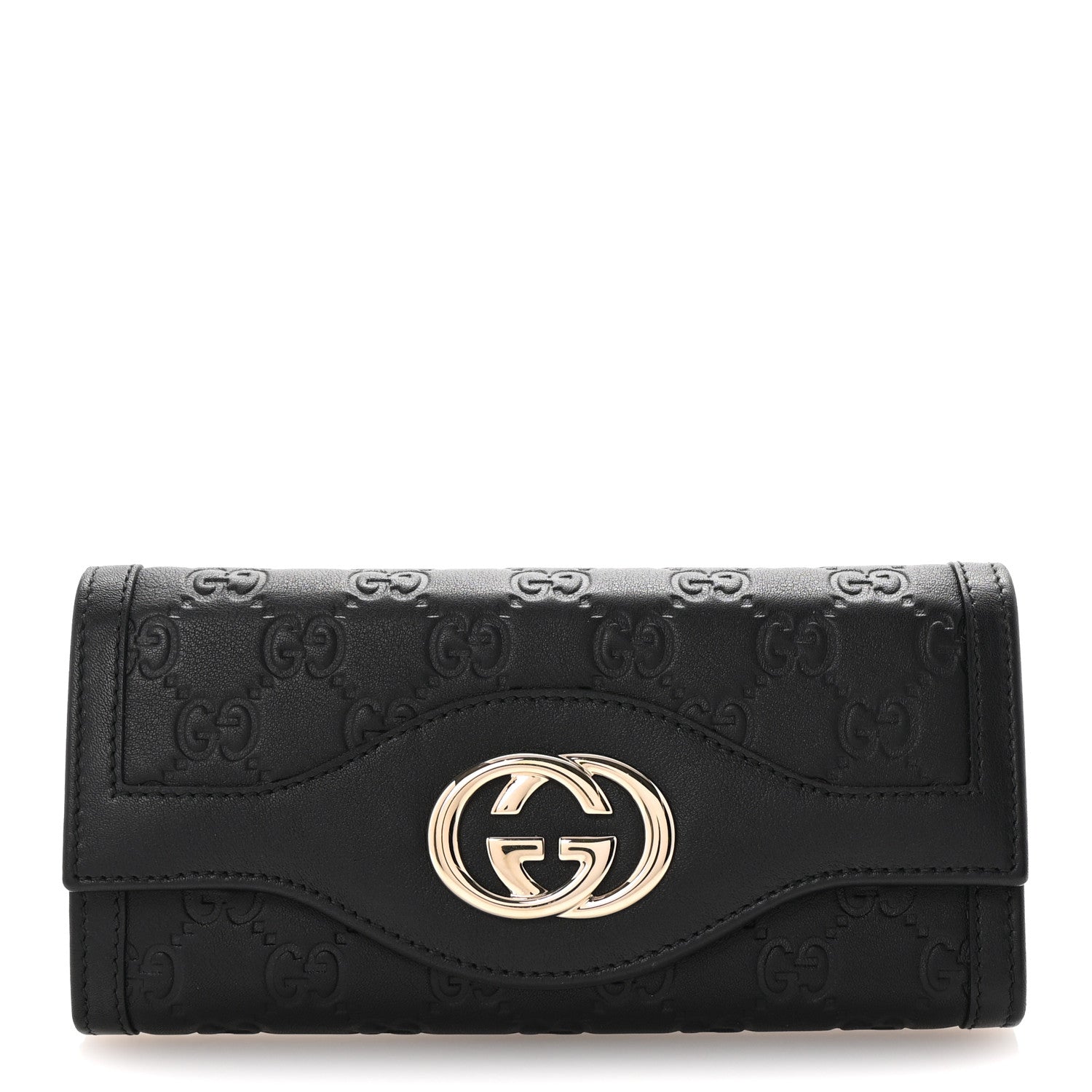Gucci Guccissima Sukey Continental Wallet Continental Wallet Black 1 of 7
