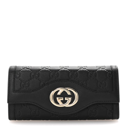 Gucci Guccissima Sukey Continental Wallet Continental Wallet Black 1 of 7