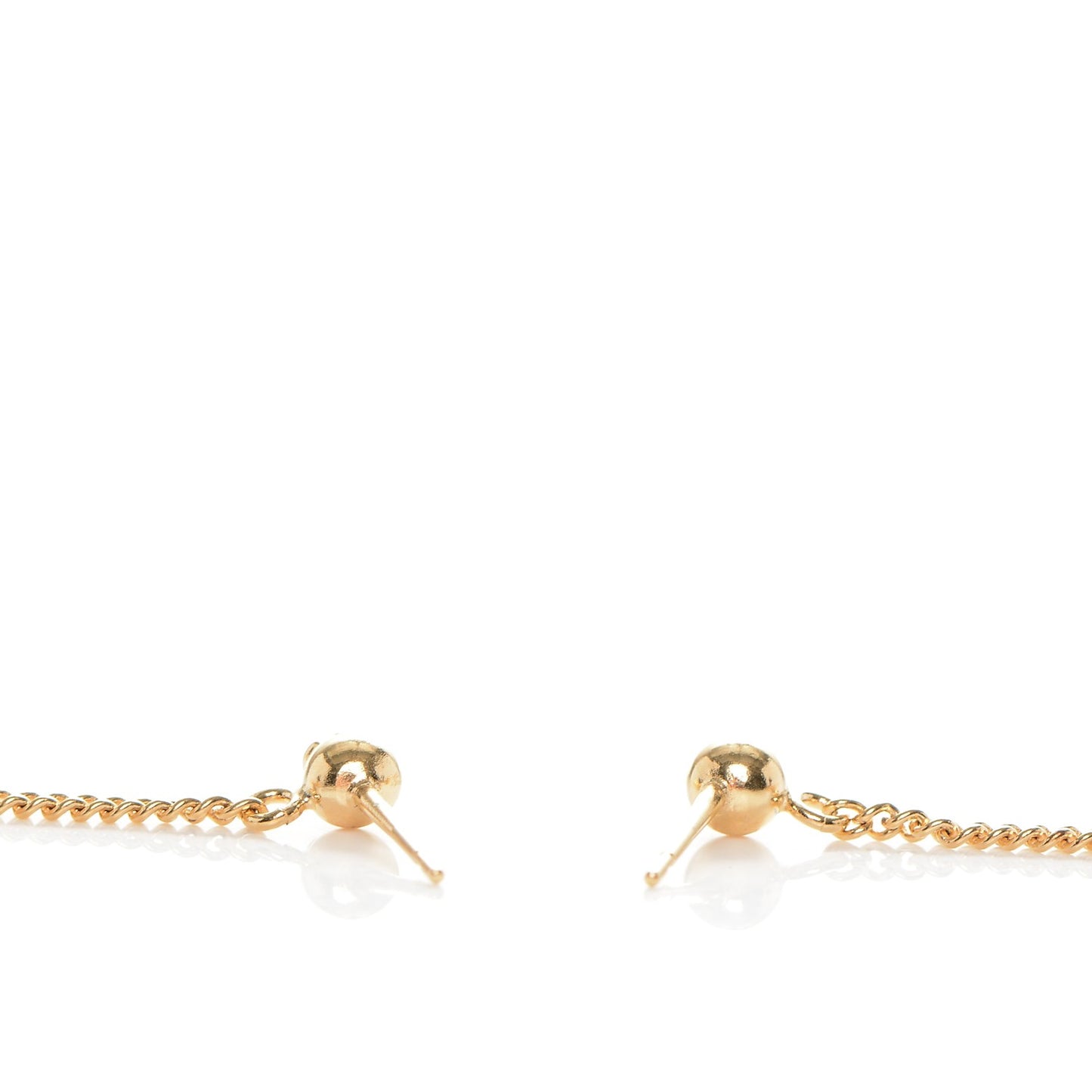 CC Drop Earrings Matte Gold