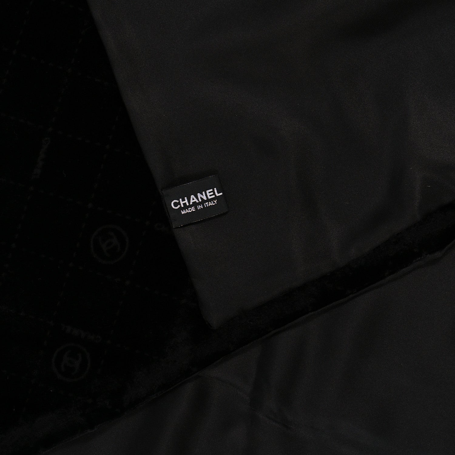 Chanel Cashmere CC Shawl Black Silver 4 of 4