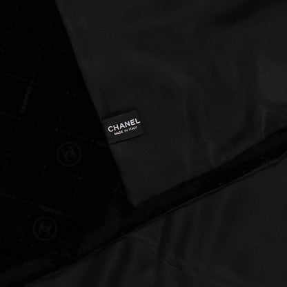 Chanel Cashmere CC Shawl Black Silver 4 of 4