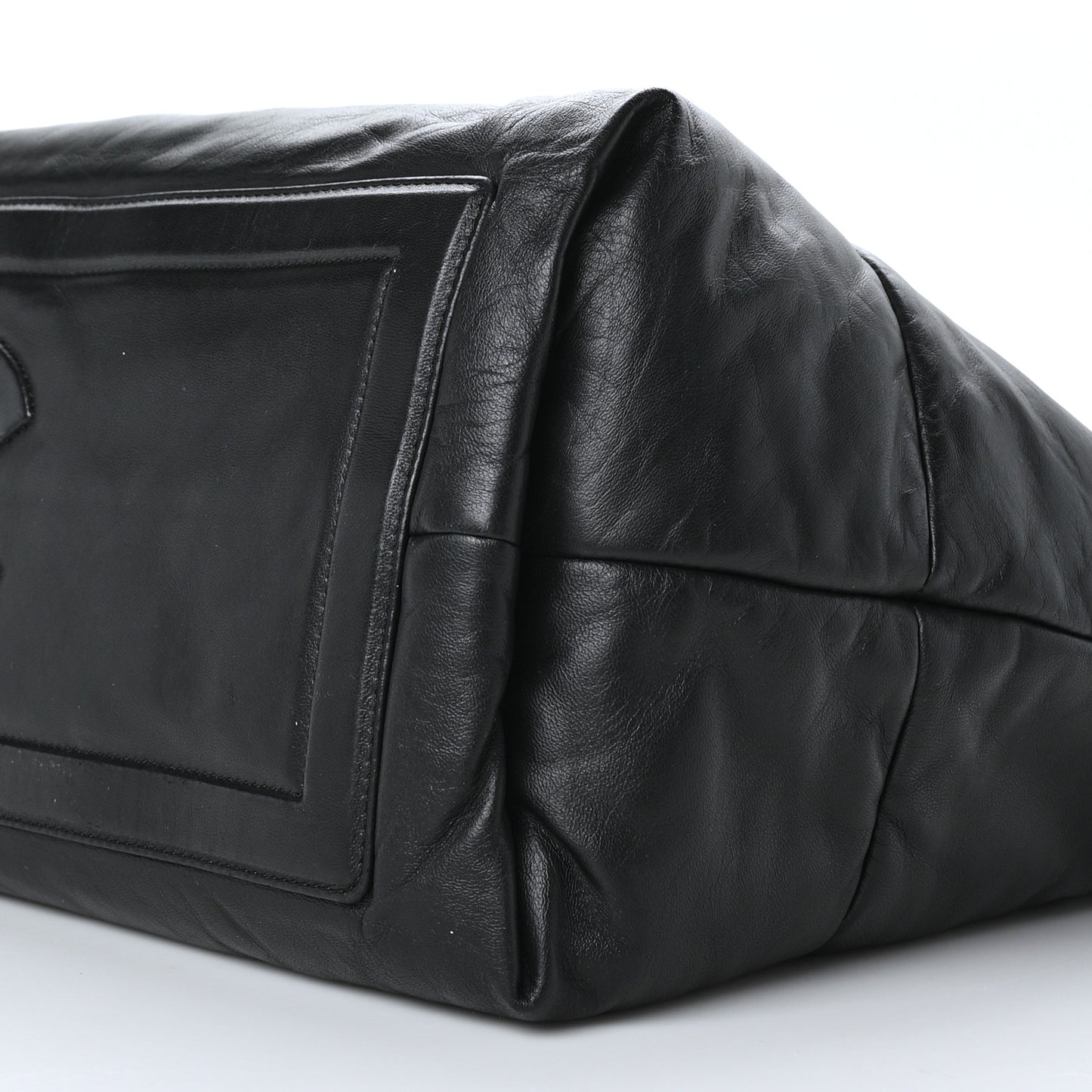 Lambskin Quilted Medium Coco Cocoon Reversible Tote Black