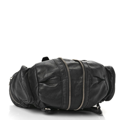 Alexander Wang Lambskin Marti Backpack Bag Washed Black Rhodium Hardware 4 of 13