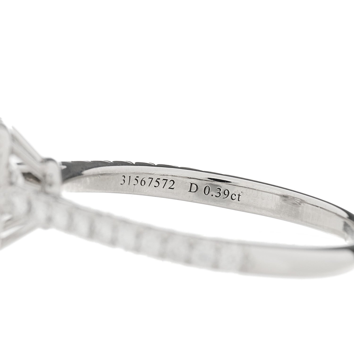 Tiffany Platinum Diamond .39ct Soleste Emerald Cut Engagement Ring 51 5.75 4 of 7