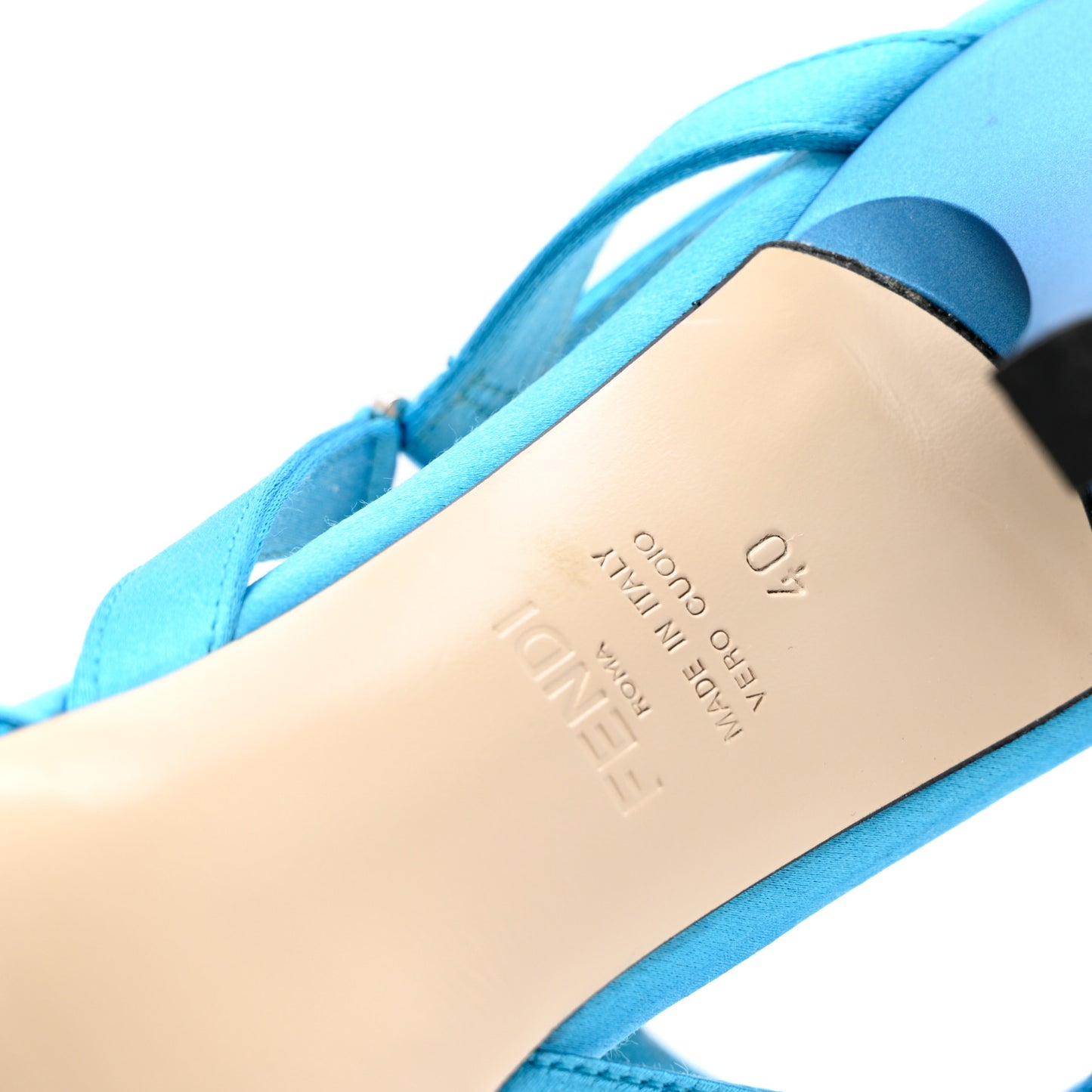 Tulle Satin Colibri Lite 85mm Slingback Pumps 40 Turchese