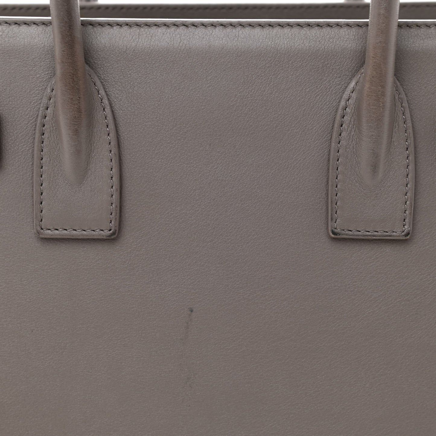 Grained Calfskin Baby Sac De Jour Fog