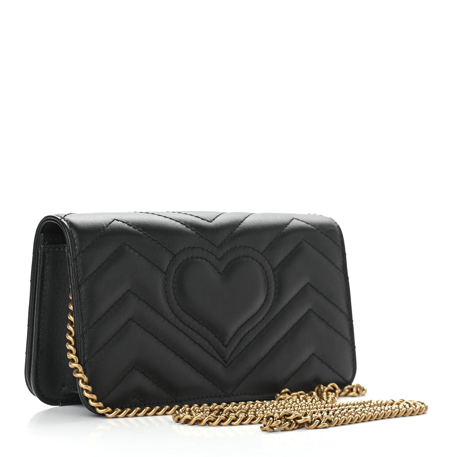 Gucci Calfskin Matelasse GG Marmont Mini Bag Black 3 of 8