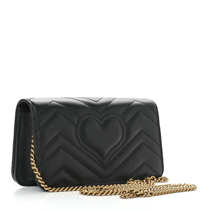 Gucci Calfskin Matelasse GG Marmont Mini Bag Black 3 of 8