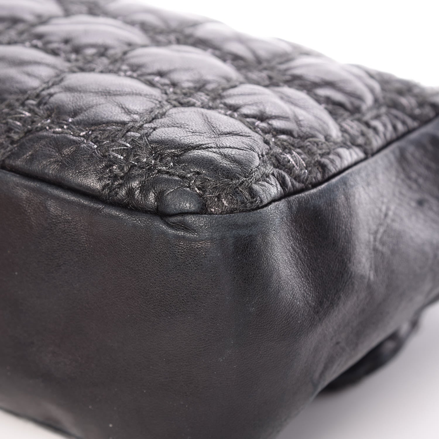 Chanel Lambskin Tweed Double Stitch Flap Black 17 of 21