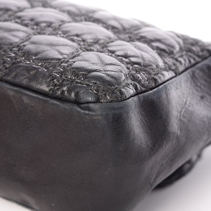Chanel Lambskin Tweed Double Stitch Flap Black 17 of 21