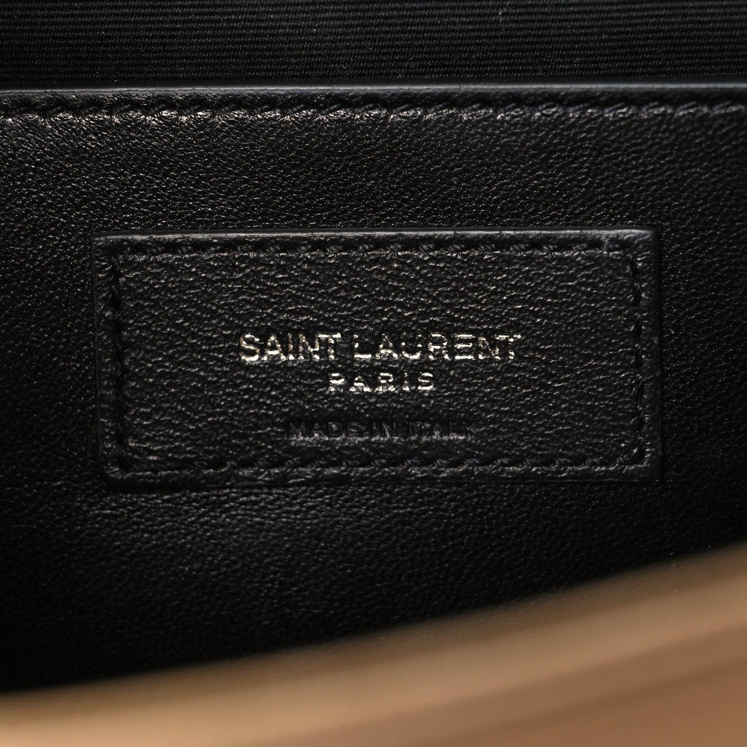 Saint Laurent Grain De Poudre Medium Monogram Kate Satchel Dark Beige 6 of 10