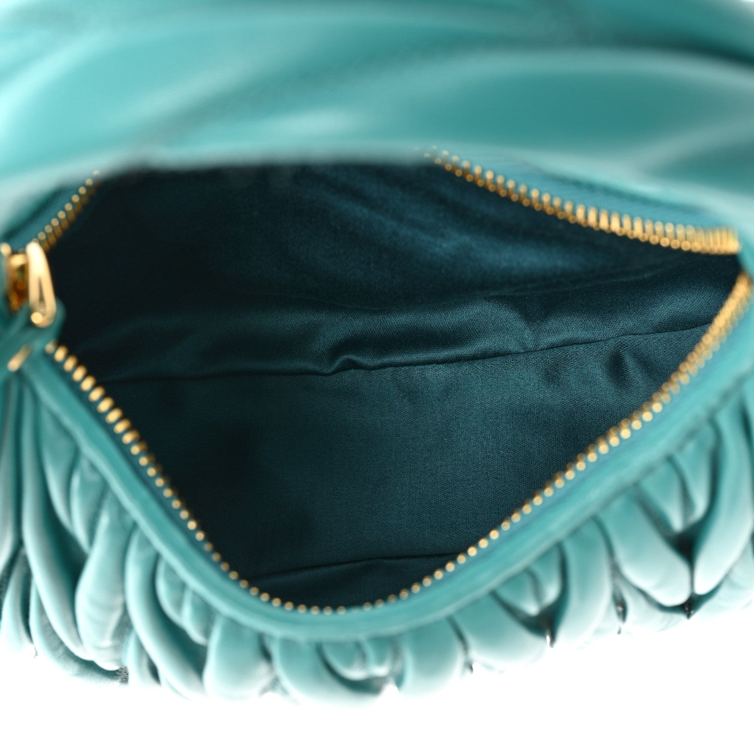 Miu Miu Nappa Matelasse Small Wander Hobo Laguna 1322990