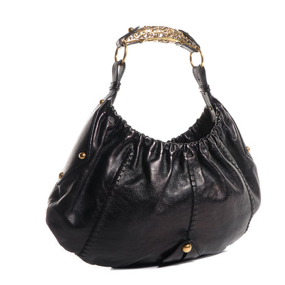 Saint Laurent Calfskin Vincennes Mombasa Hobo Black 3 of 7