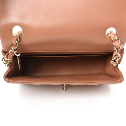 Chanel Lambskin Quilted Mini Rectangular Flap Brown 5 of 11