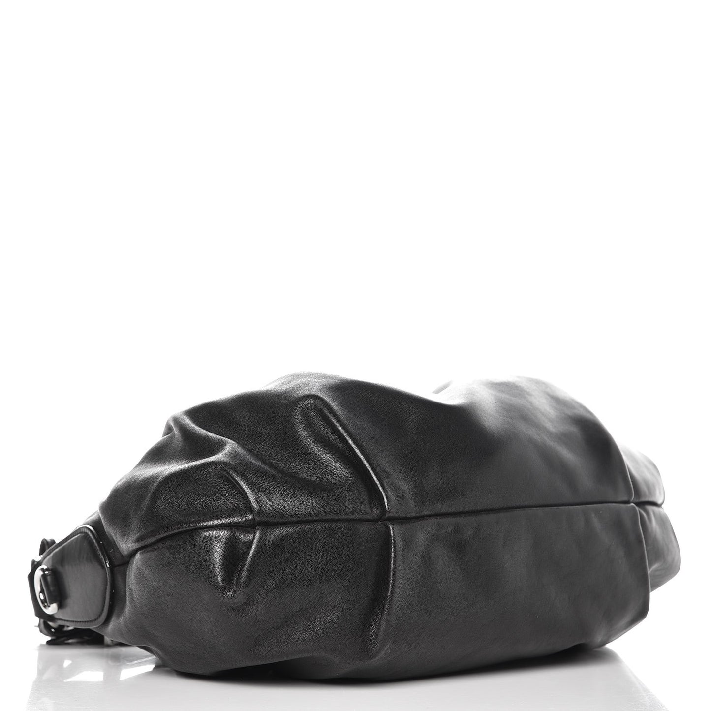 Soft Calf Pleated Hobo Black