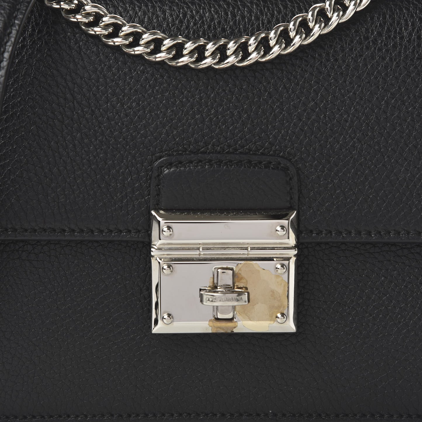 Grained Calfskin Rosalia Shoulder Bag Black