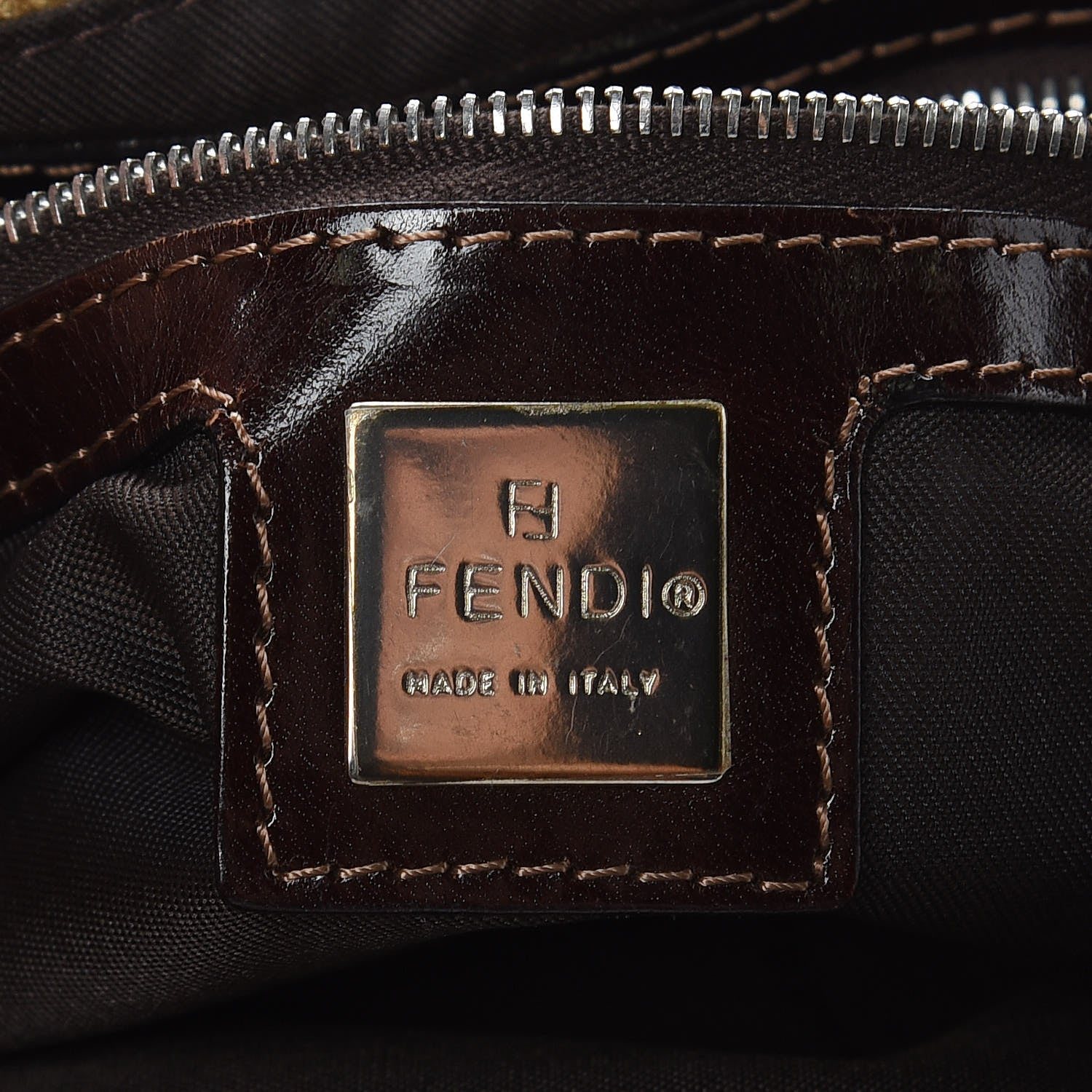 Fendi Corduroy Shoulder Bag Beige 6 of 8