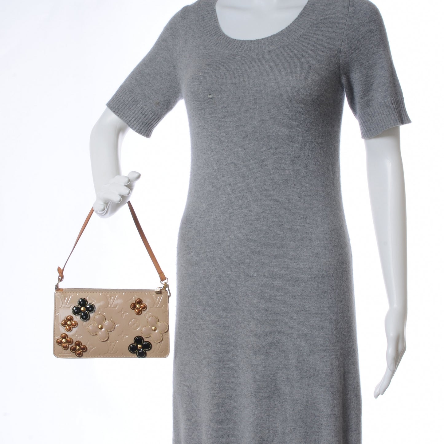 Vernis Lexington Fleurs Pochette Beige