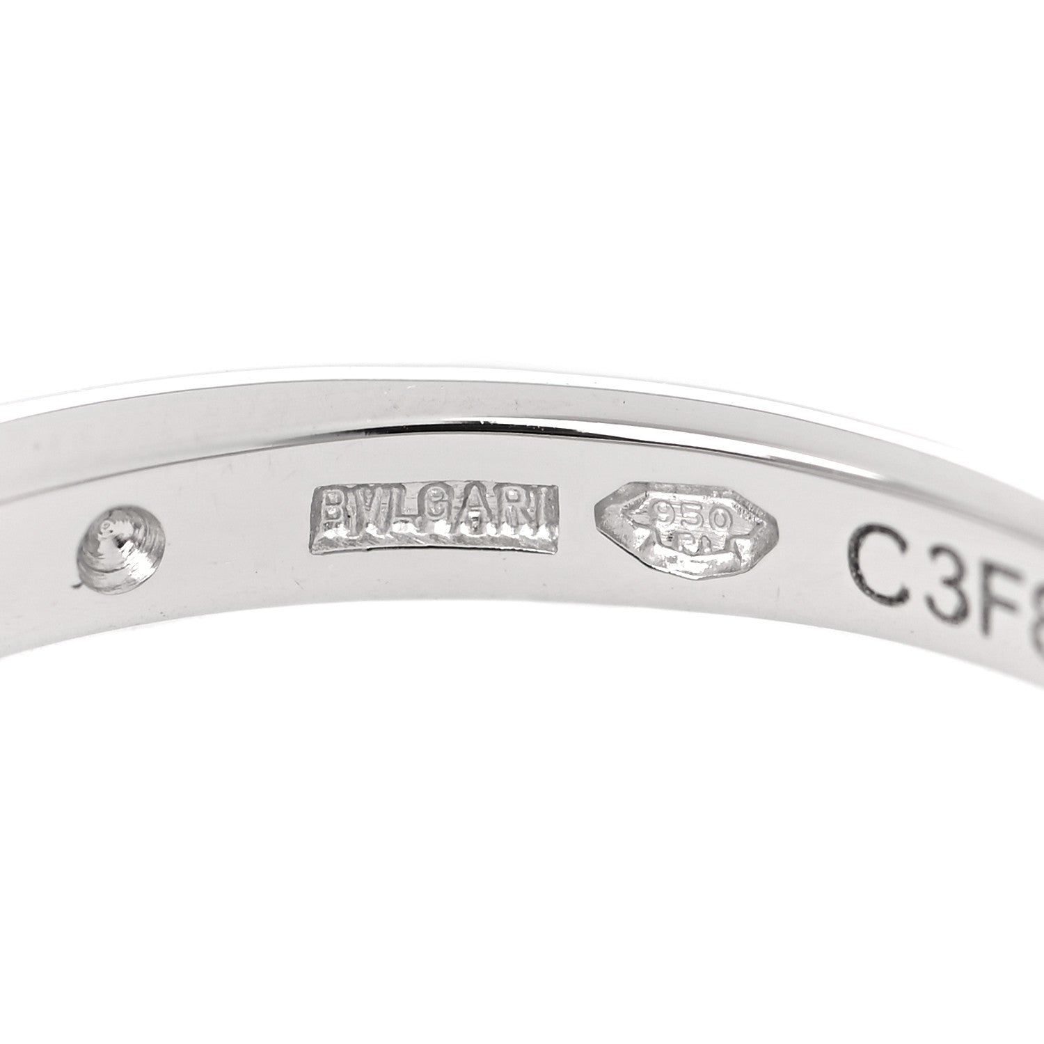 Bulgari Platinum Diamond Fedi Wedding Band Ring 46 3.75 5 of 7