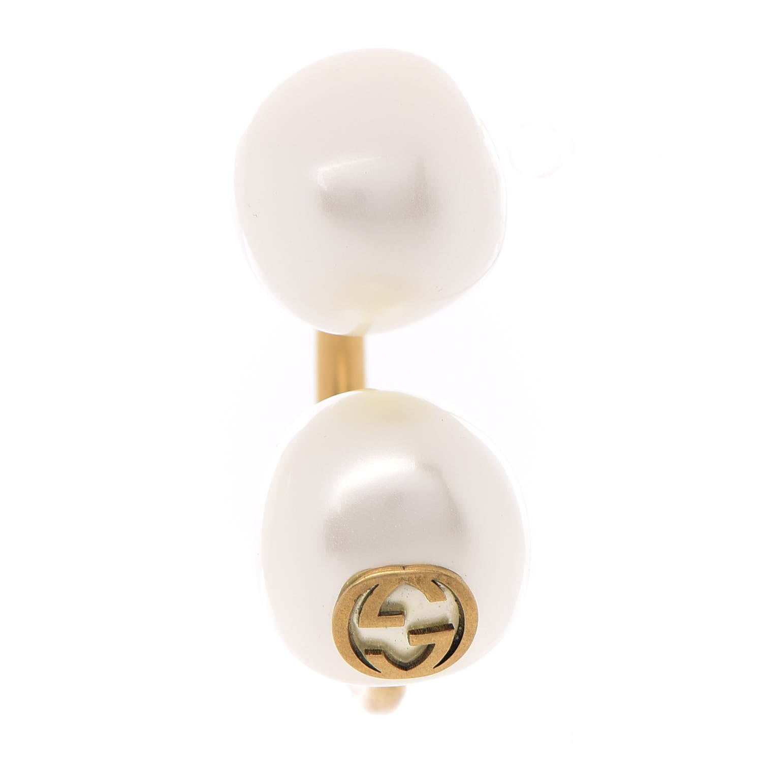 Gucci GG Pearl Single Earring Gold 1 of 5