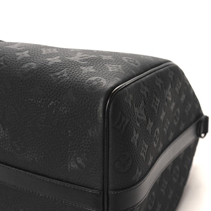 Louis Vuitton Taurillon Monogram Keepall Bandouliere 50 Black 8 of 10