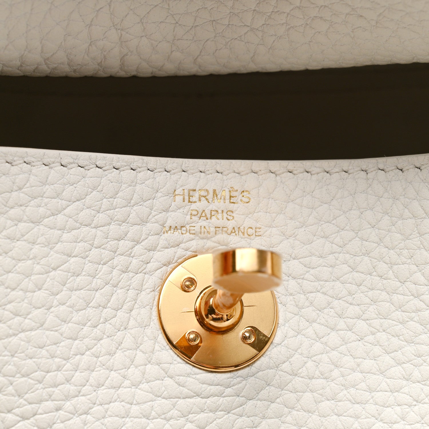 Hermes Taurillon Clemence Mini Lindy 20 New White 6 of 10