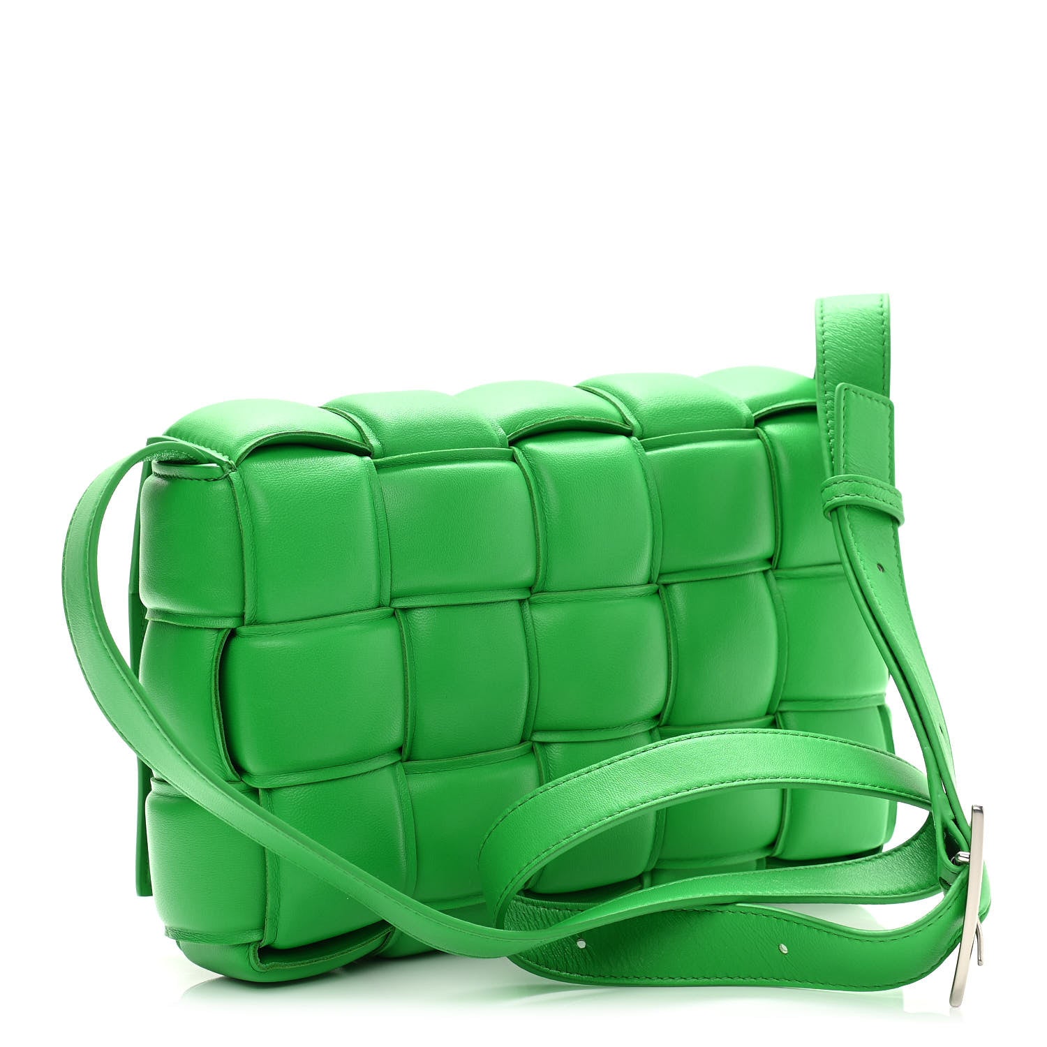 Bottega Veneta Nappa Maxi Intreccio Padded Cassette Crossbody Bag Grass 3 of 10