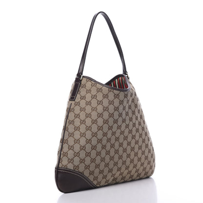 Gucci Monogram Medium New Britt Hobo Dark Brown 2 of 10