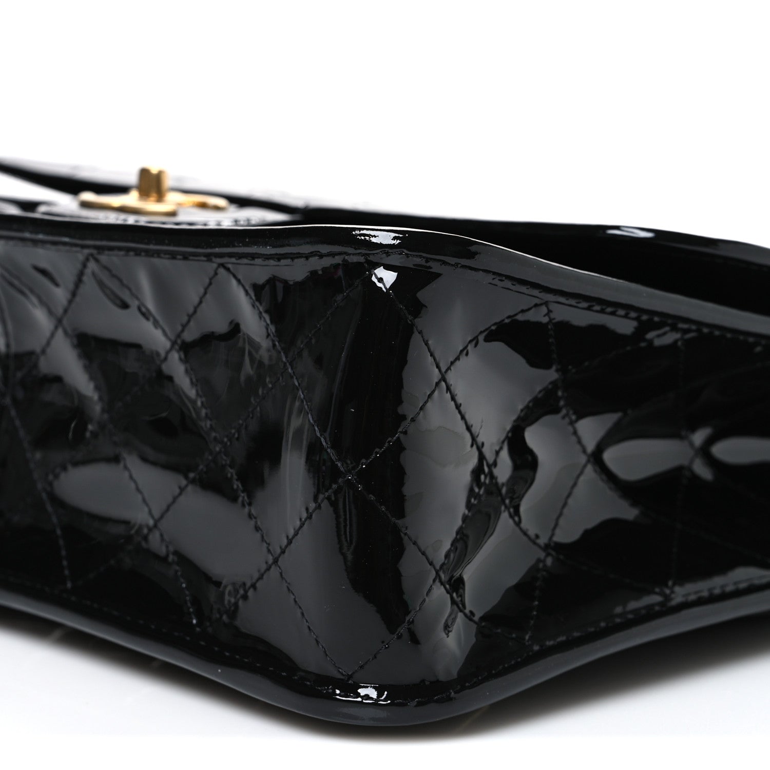 Chanel Patent Quilted Large School Memory Top Handle Flap Black Black 9 of 9